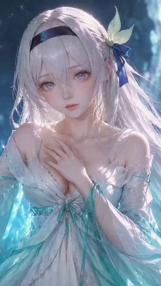 冰洞银发清纯美少女