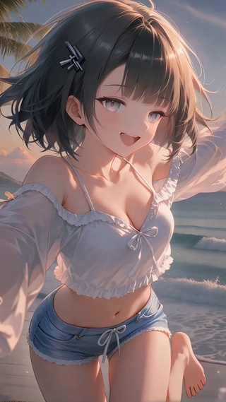 海边纯欲少女
