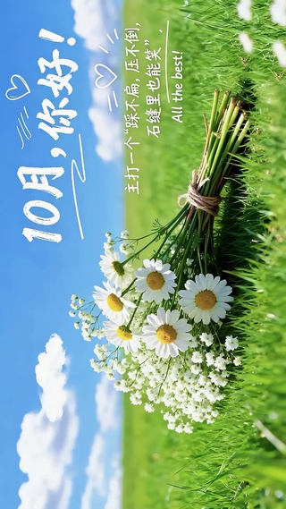 10月壁纸-坚强小雏菊