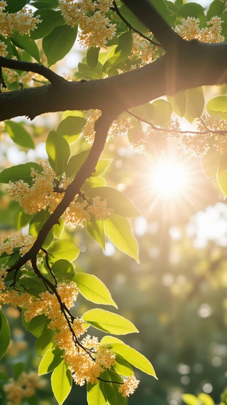 夏日一缕阳光洒下