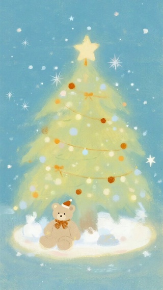 小熊与圣诞树