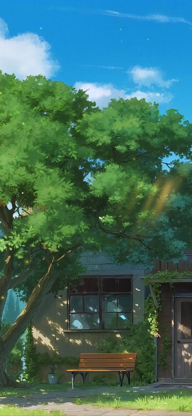 清新夏天小屋