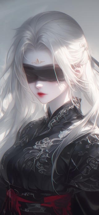 4K古风白发少女