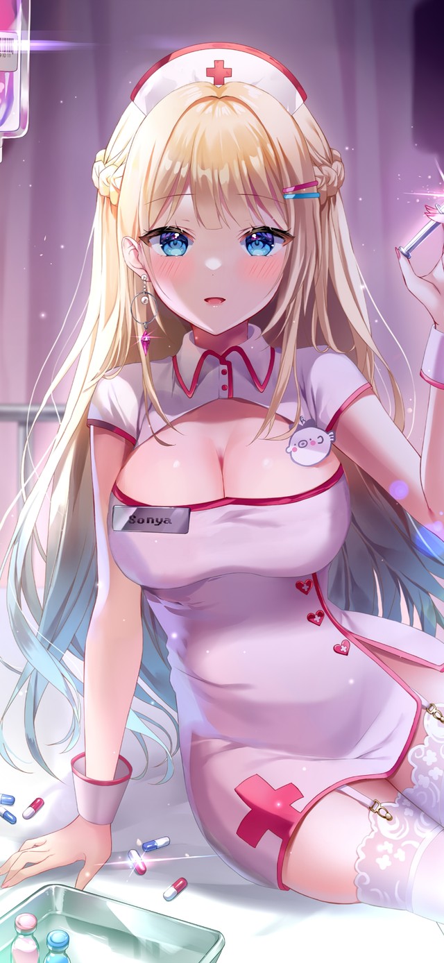 4K性感白丝JK制服护士少女