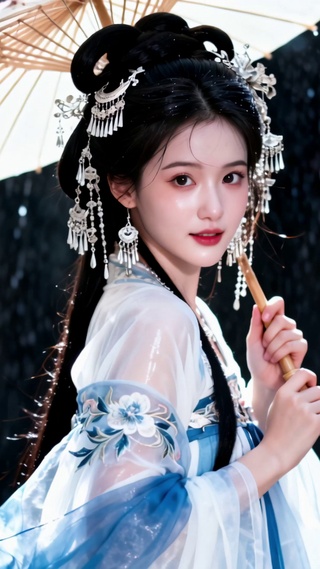 雨中古风美人