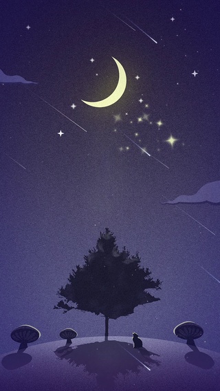 夜晚的流星