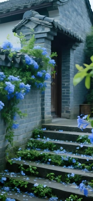 4K院落花满墙