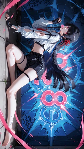 涂鸦棒棒糖美女千咲