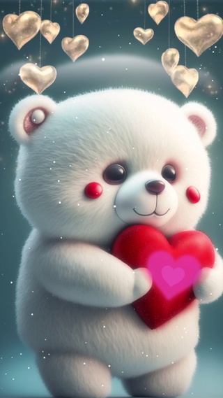 爱心小熊