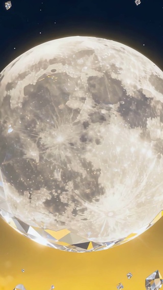 璀璨钻石月亮梦幻星空