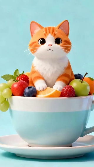 杯子猫咪