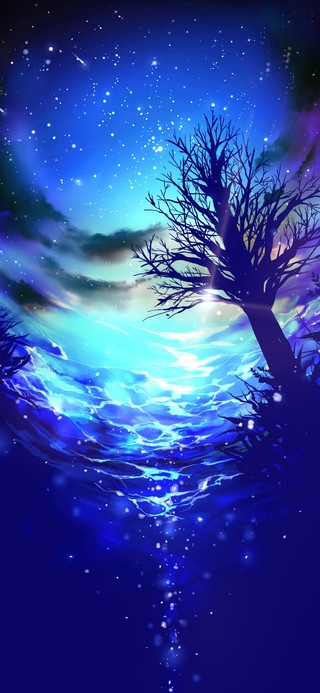 唯美倒影流星