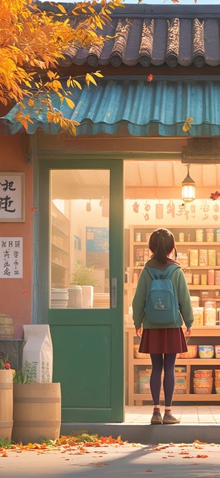 秋天街边小卖部