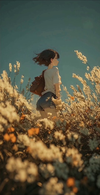 花丛少女