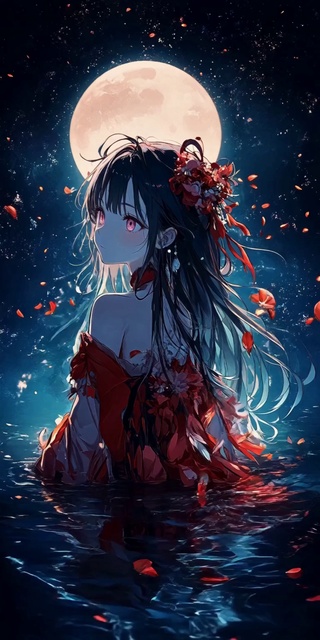 月染落花