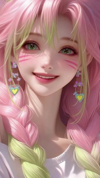粉发甜妹