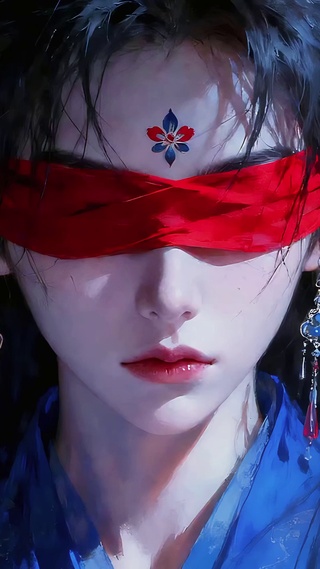 克莱因蓝蒙眼侠女