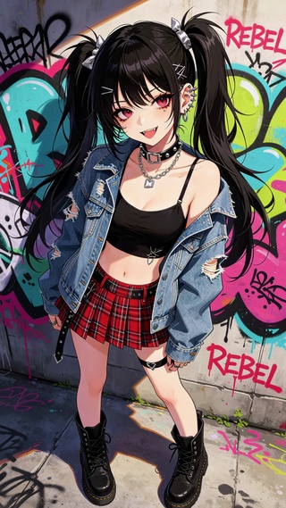 二次元俏皮女孩
