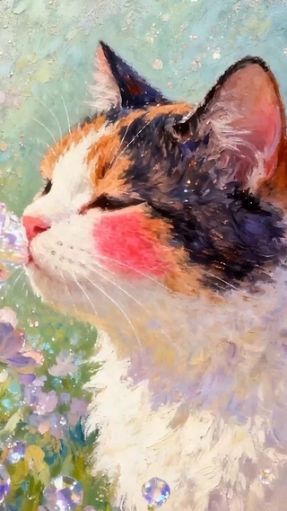 花丛中猫咪