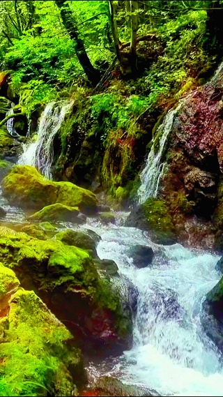 4K治愈山涧流水