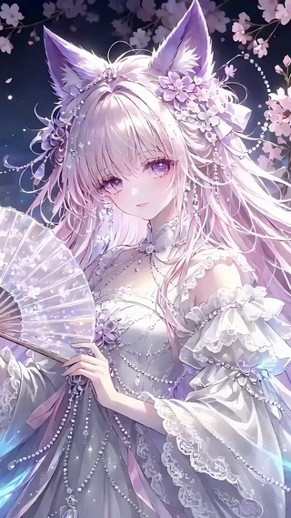 樱花执扇小狐妖