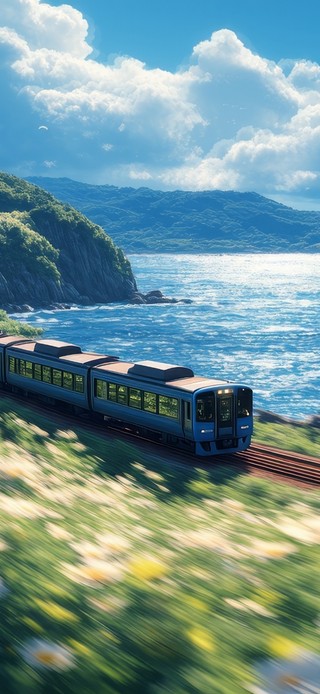 海边飞驰列车