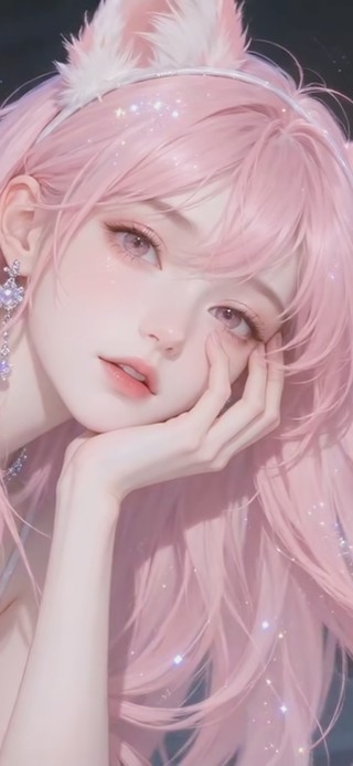 粉发小猫
