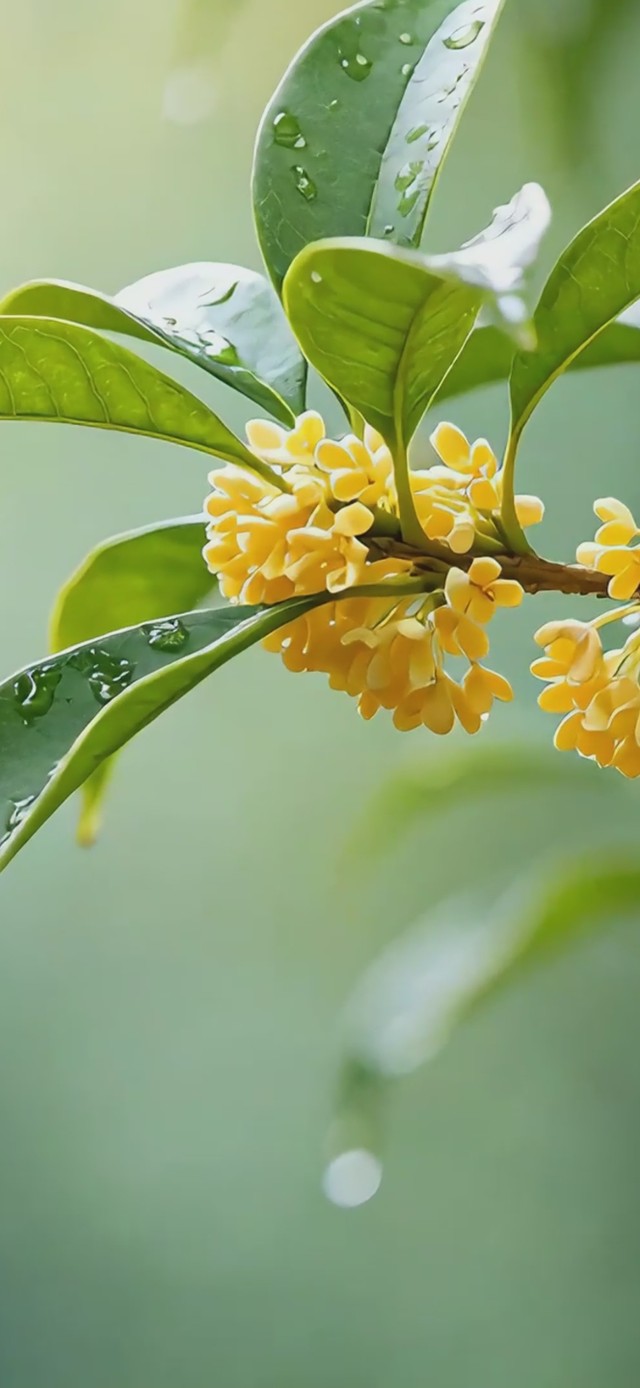 雨中桂花树
