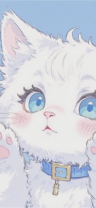 蓝眼萌猫的可爱瞬间（时钟版）