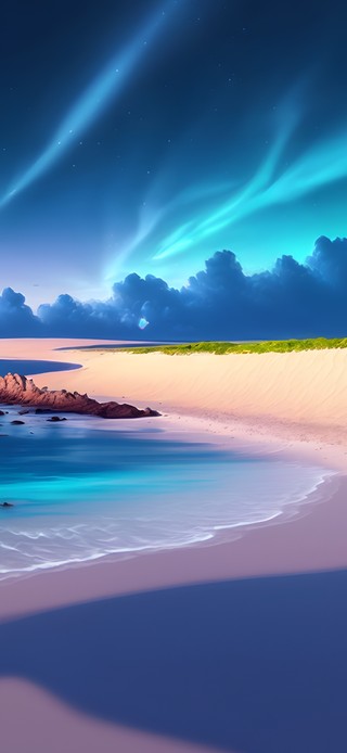 4K高清海面极光风景壁纸