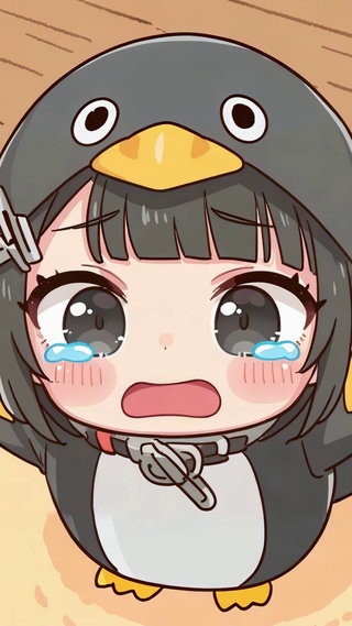 委屈求抱企鹅崽