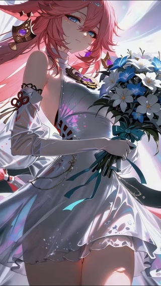 炫彩粉毛少女八重神子