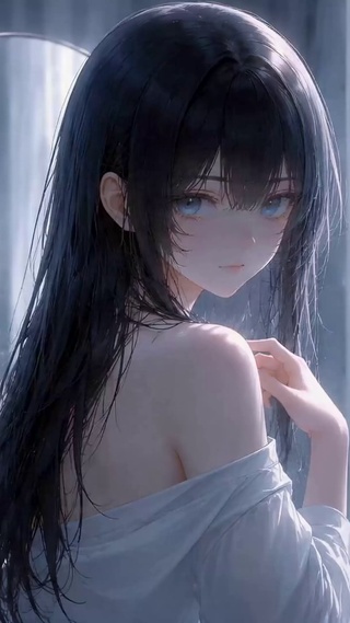 纯欲系清冷窗边美少女