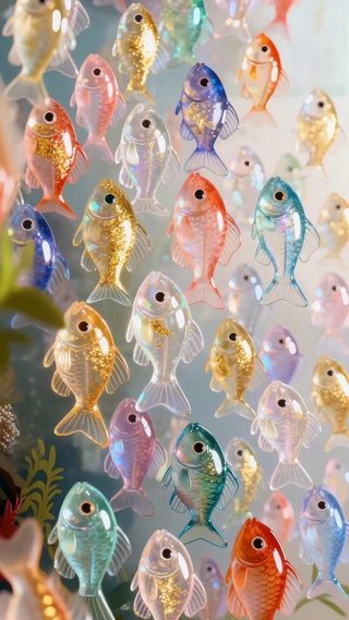 海底小清新彩色鱼群自由自在