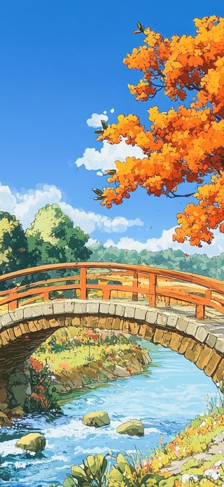 秋日小桥流水人家