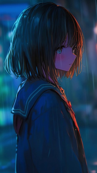 雨中少女
