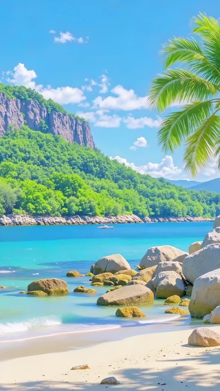 护眼海岸沙滩风景