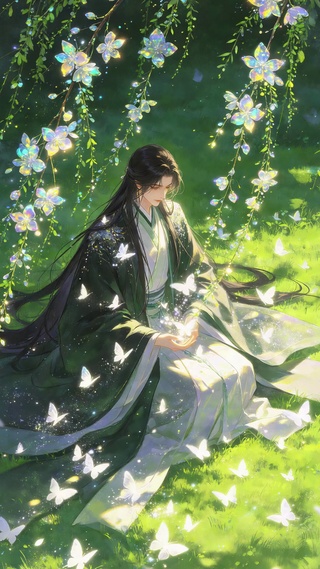古风帅气蝴蝶男子