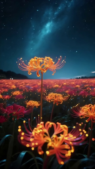 橙色彼岸花