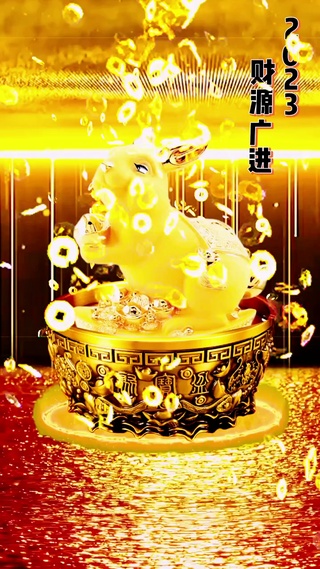 新年快乐财源滚滚来