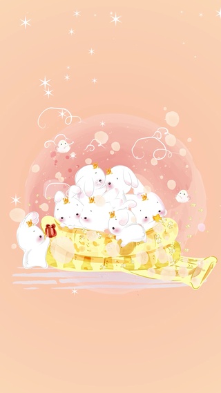 4K 超清 可爱 围脖中小兔子