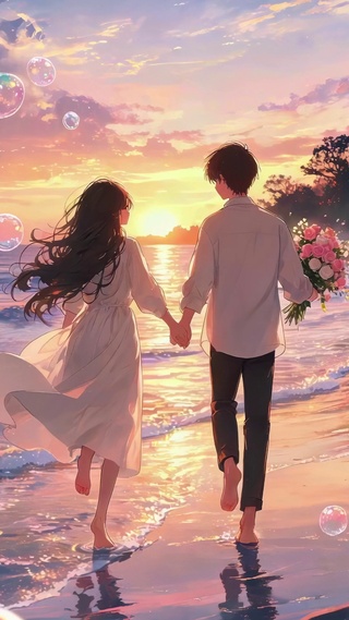 海边浪漫情侣