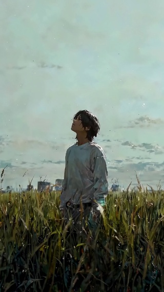 吹风少年