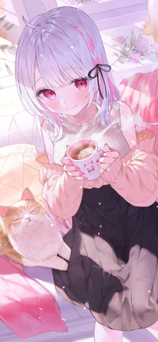 4K清纯可爱下午茶少女