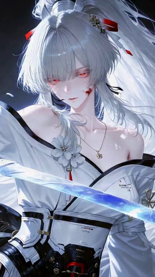 月夜太刀白发美少女绯雪