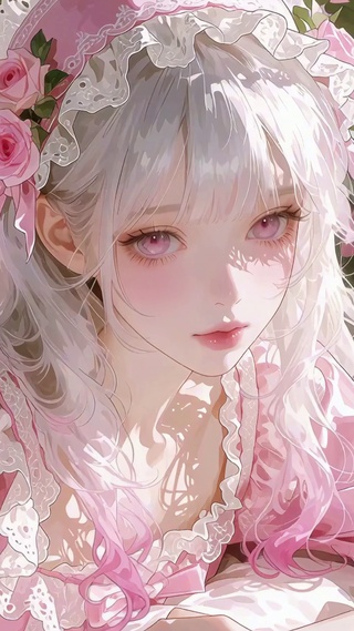 二次元粉色芭比女孩