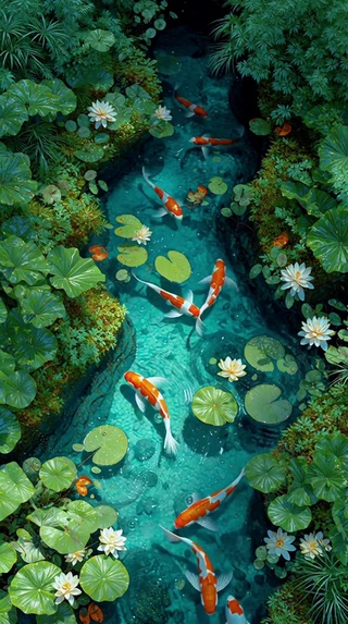 锦鲤戏水