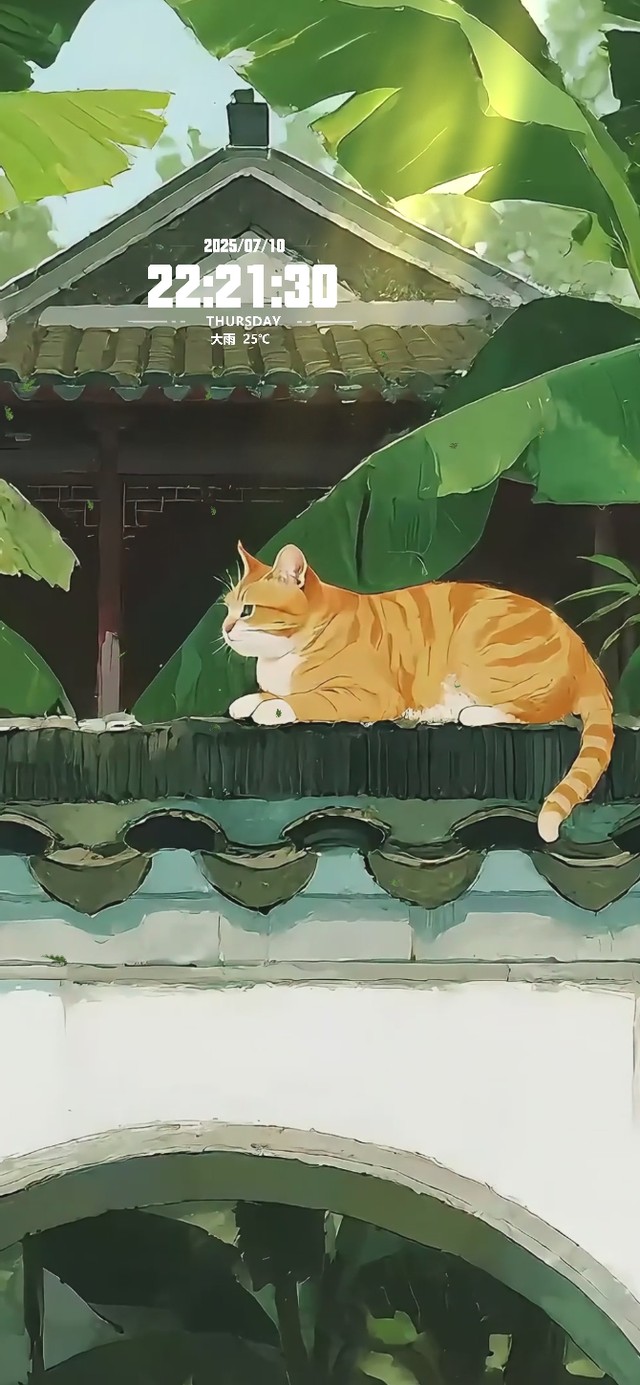 慵懒小猫晒太阳