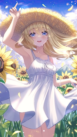 清夏向日葵少女