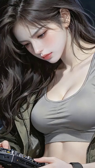 研究器械的少女